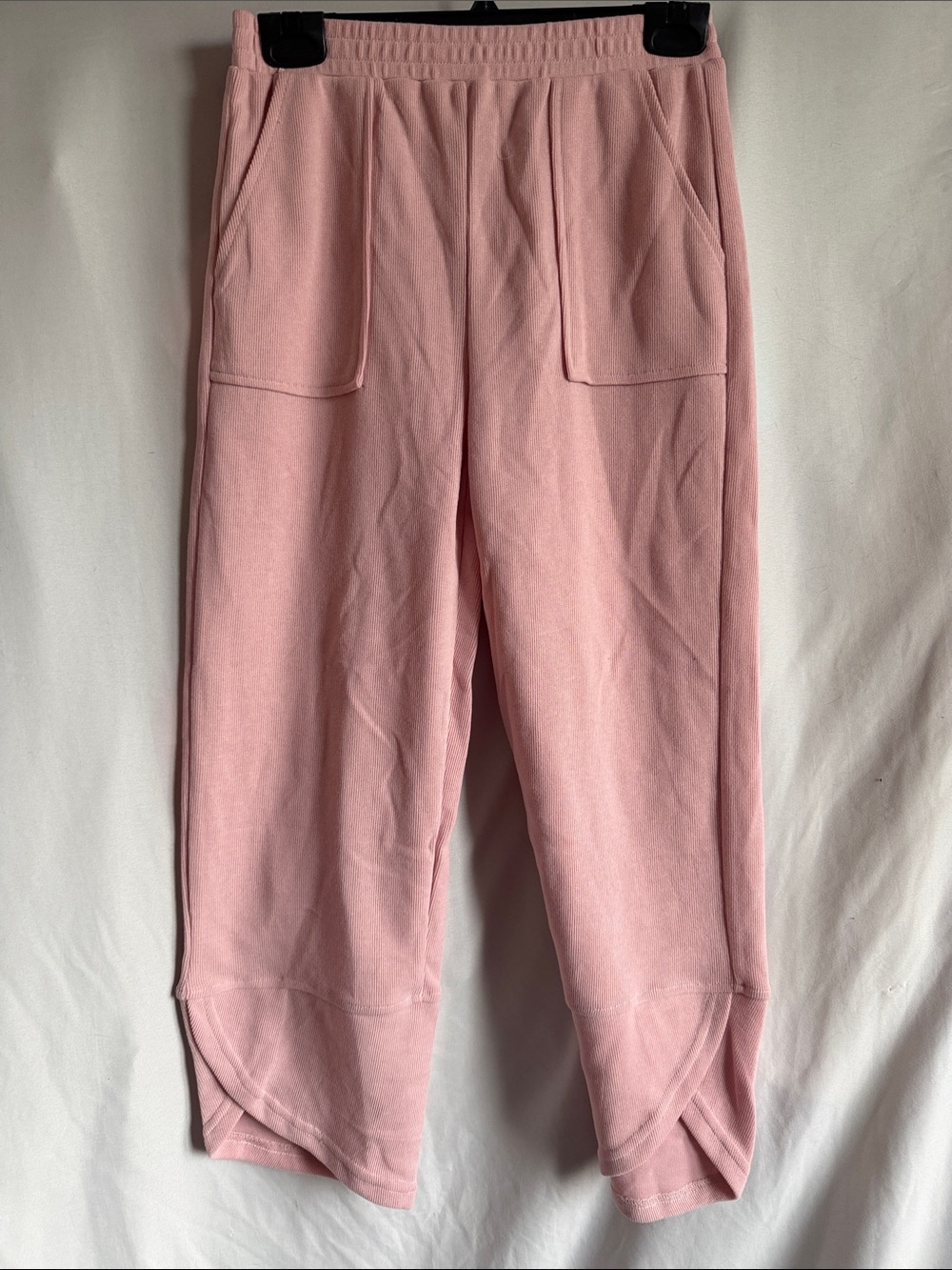 Girls' Soft Pink Pull-On Joggers with Patch Pockets
